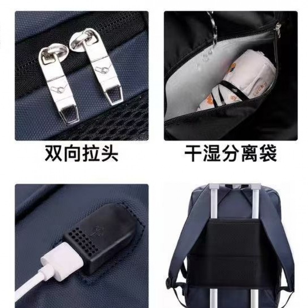 επαγγελματική τσάντα πλάτης με USB για άνδρες και γυναίκες για ταξίδια με φορητό υπολογιστή  